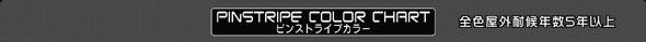 ピンストライプ デコライン カラーチャート