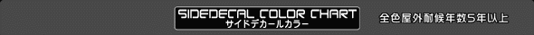 サイドデカール サイドステッカー カラーチャート